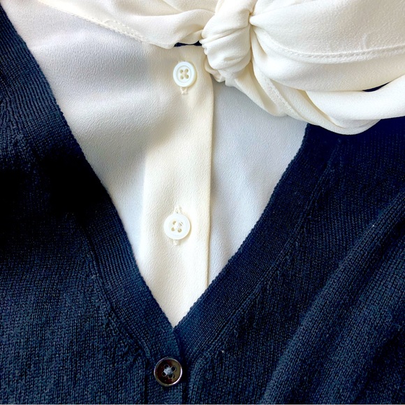 G2000WOMEN Collection Black and White Long Sleeve Blouse - Women's Medium/34 - Picture 4 of 15